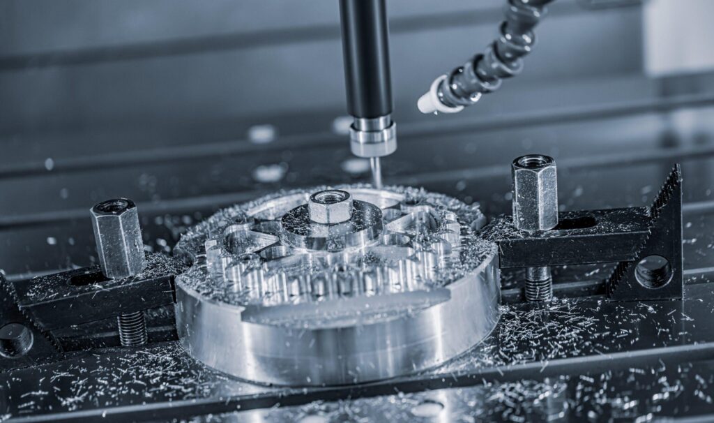 CNC-Monitoring: Metallbearbeitung auf einer CNC-Maschine